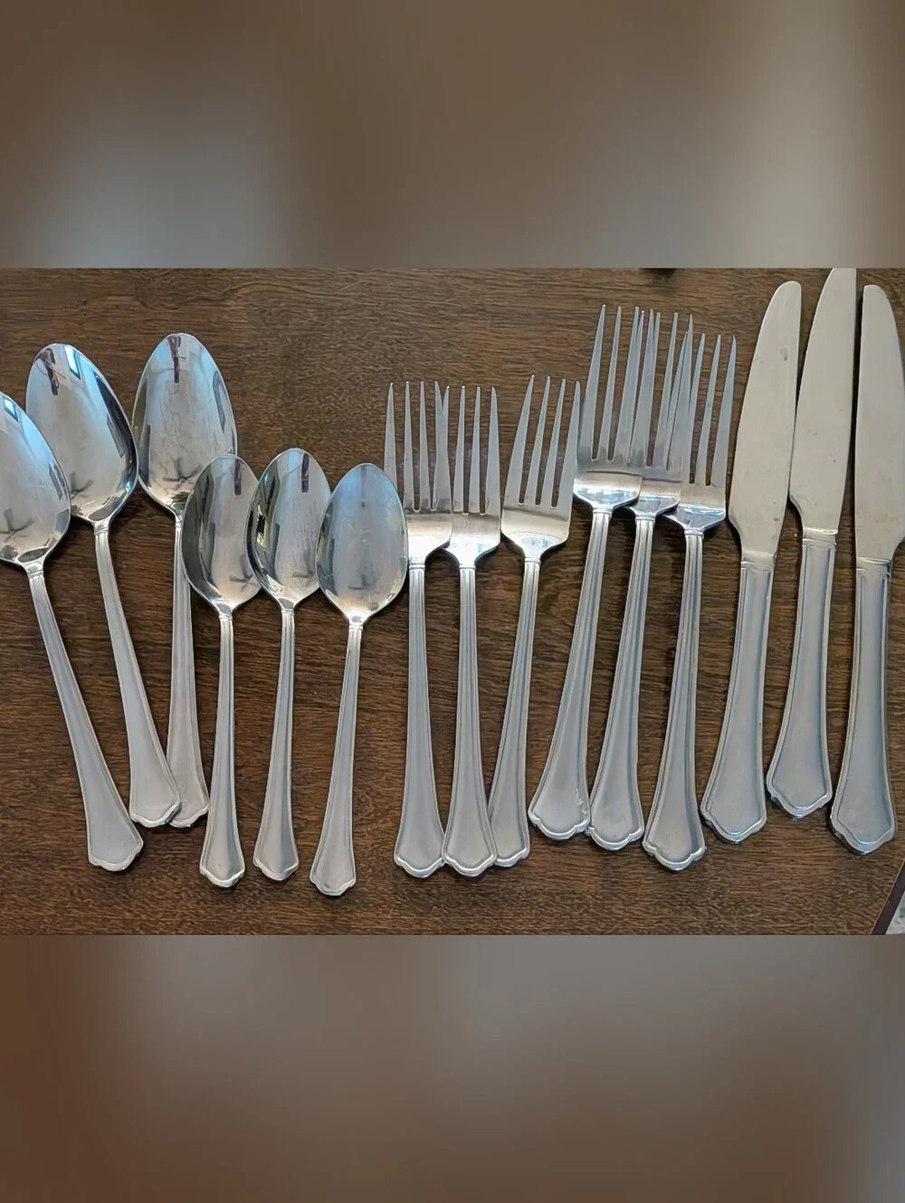 Pfaltzgraff Capri Frost 18/0 Stainless Steel Flatware Set Service For 3